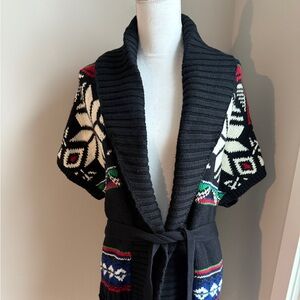 Ralph Lauren Women's Holiday Christmas Snowflake Chunky Cardigan